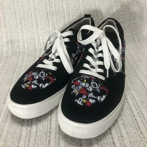 Ground Up Disney Mickey Mouse Black Canvas Lace Up Sneakers Shoes Size‎ 13